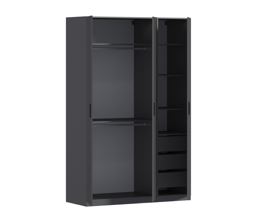 Для одежды, Шкаф трехдверный Макс 1500 мм, вариант №2 (ЛДСП)