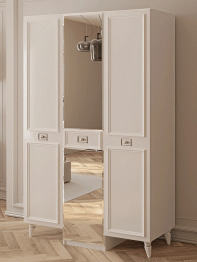 Шкаф в спальню 3х дверный Валенсия (серебро)