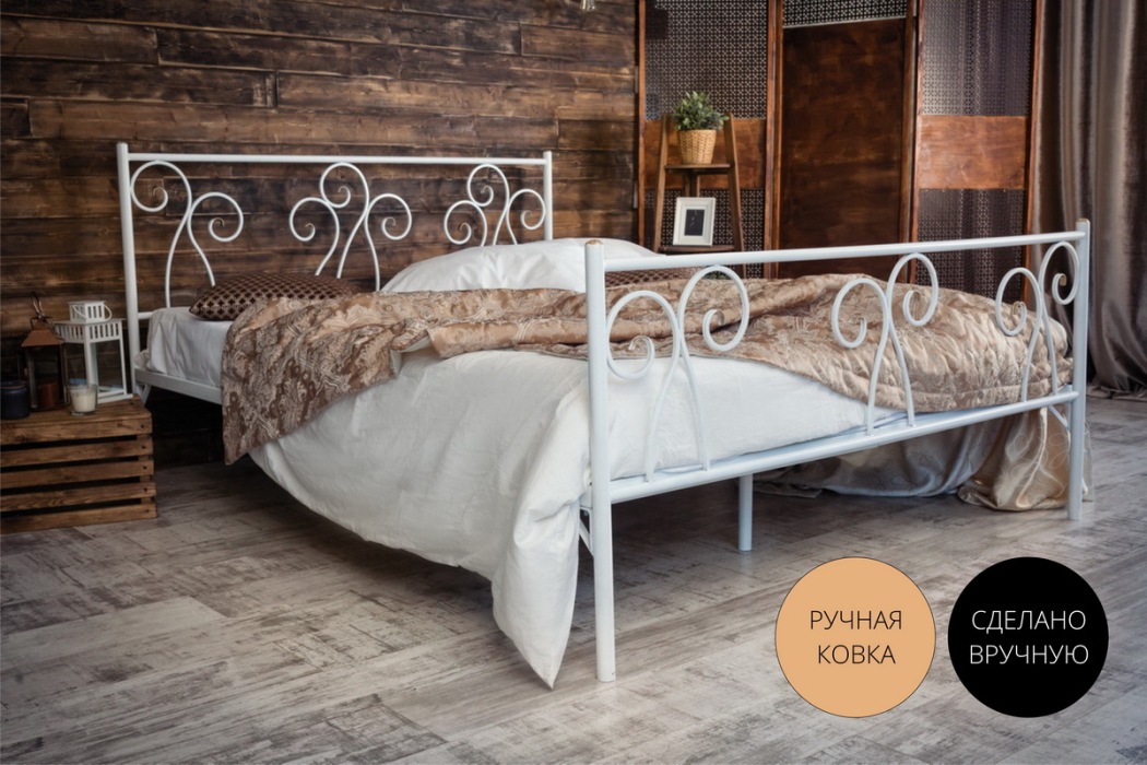 Кованые кровати, Кованая кровать Лацио 1.8 с двумя спинками