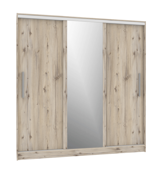 Шкафы-купе, Шкаф-купе 3-дв  Strike 2000 зеркало/лдсп  (в2105*ш2000*г595)