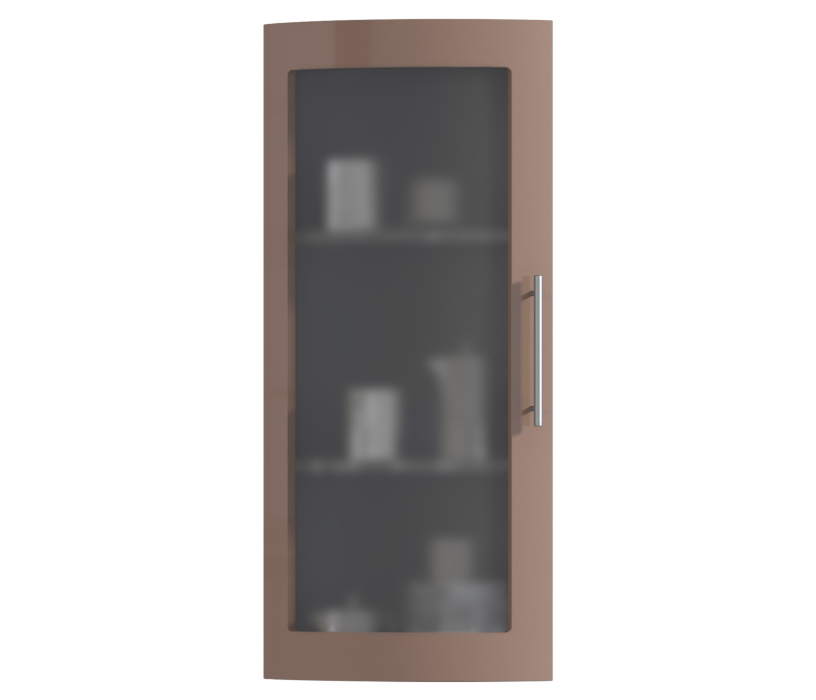 , Анна ФВГ-130 витрина гнутая Капучино глянец