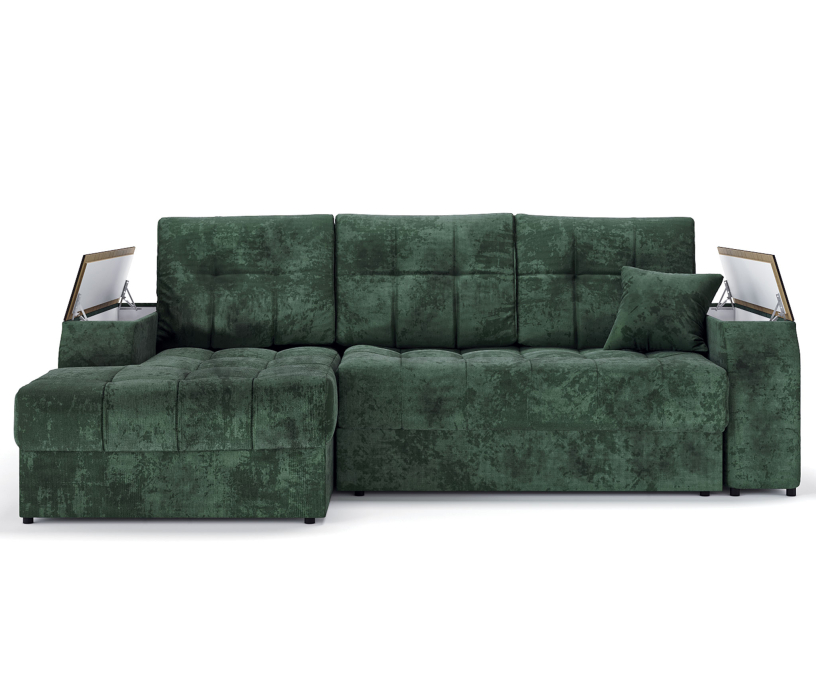 Диваны угловые в гостиную, Угловой диван-кровать Лас-Вегас левый, шенилл