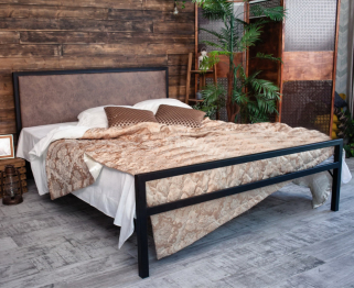 Кровать в стиле лофт Лоренцо 0.9 (Черный)