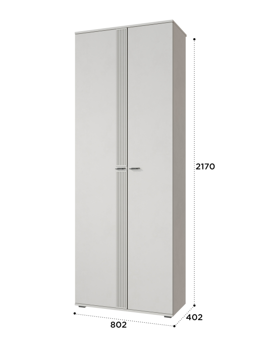 Шкафы двухстворчатые, Шкаф для одежды Эмилия ЭЛ-13К глухой