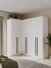 Угловой шкаф для одежды распашной с ящиками София 2200х2100х1300 мм