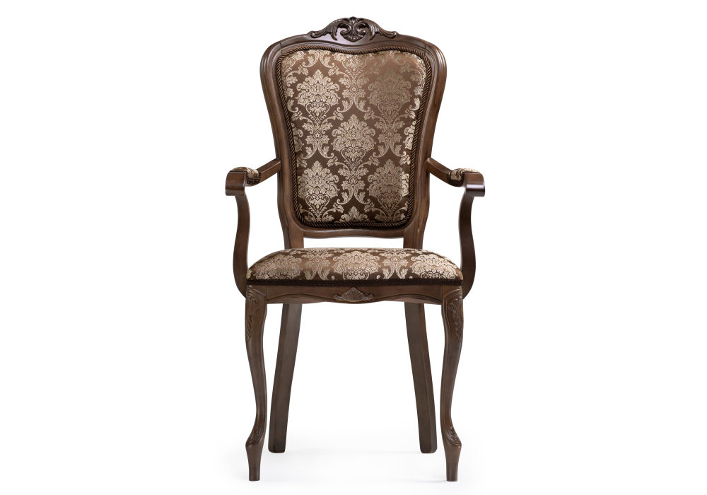 Стулья, Стул деревянный Руджеро патина золото  (с мягкими подлокотниками)