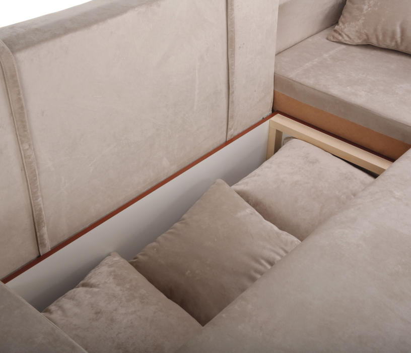 Диваны угловые в гостиную, Угловой диван Марго 1 правый, велюр