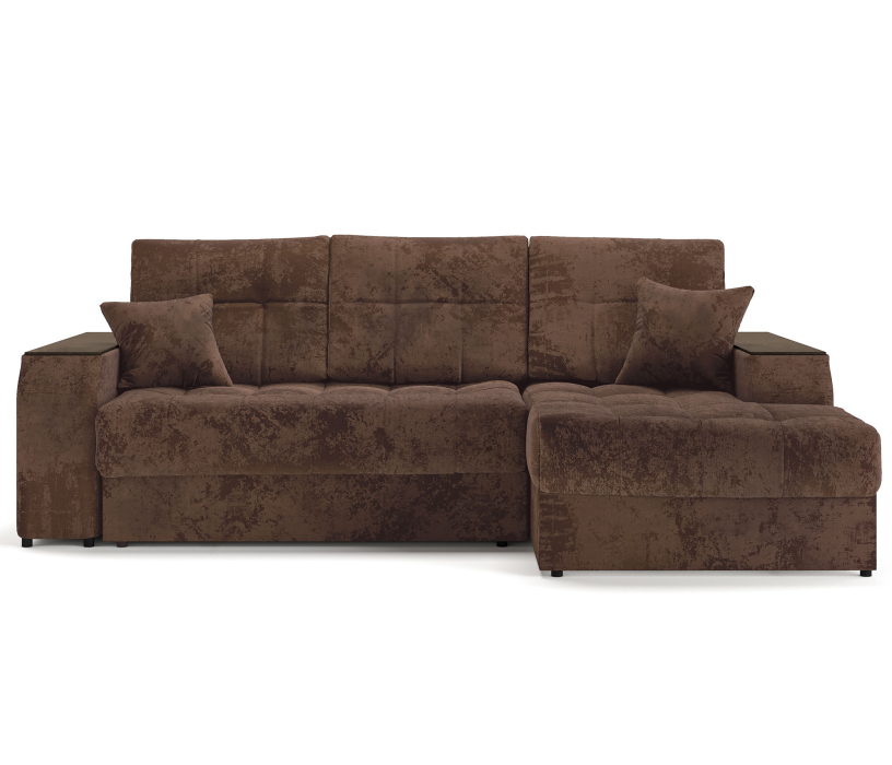 Диваны угловые в гостиную, Угловой диван-кровать Лас-Вегас правый, шенилл