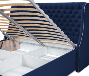 Кровать с мягким изголовьем Пандора 1800, микровелюр