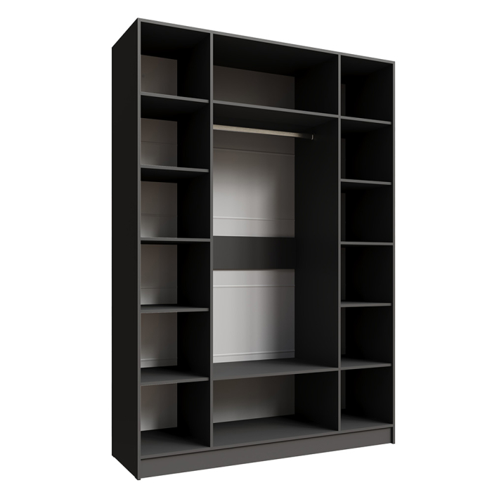 В гостиную, Распашной шкаф с зеркалом Мадрид 1,6м