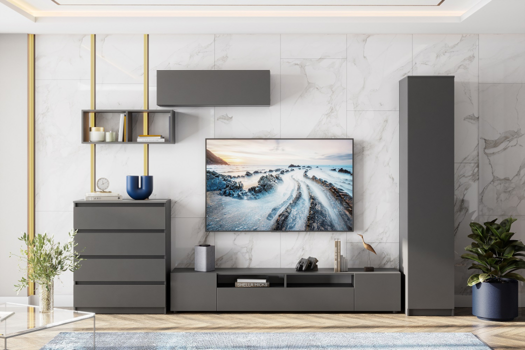 Настенные полки, Полка книжная навесная Денвер