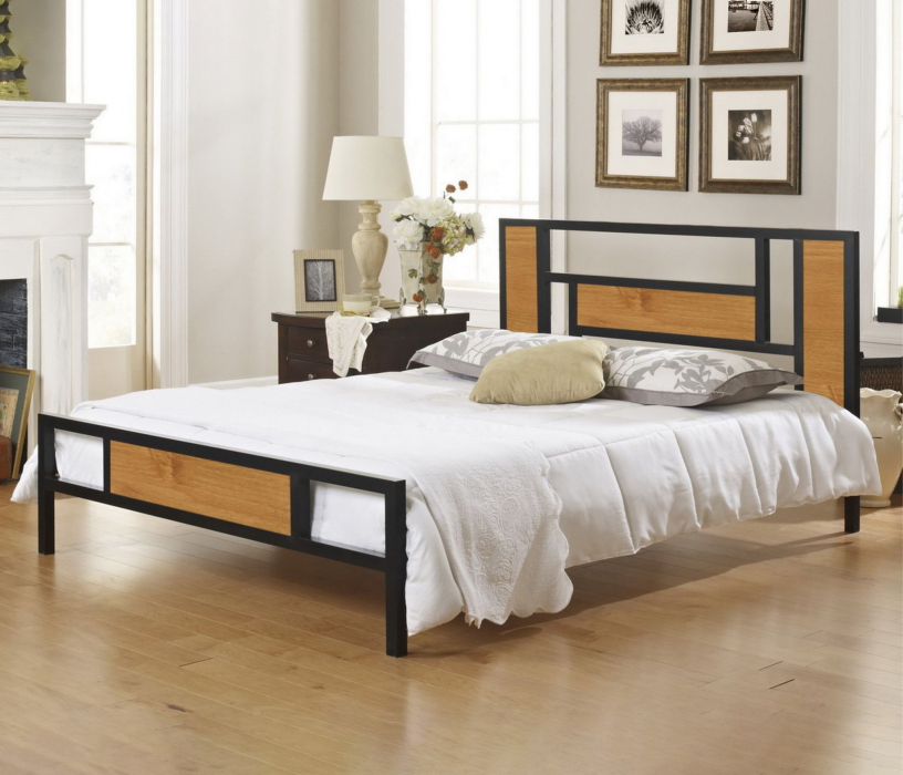 Кровати 160 см, Кровать в стиле лофт Бристоль 1.6