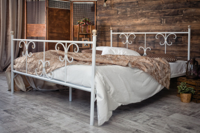 Кованая кровать Симона 1.6 с двумя спинками