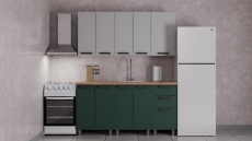 Кухонные гарнитуры, ГК Аленушка 1,6м Магнолия (без столешницы)