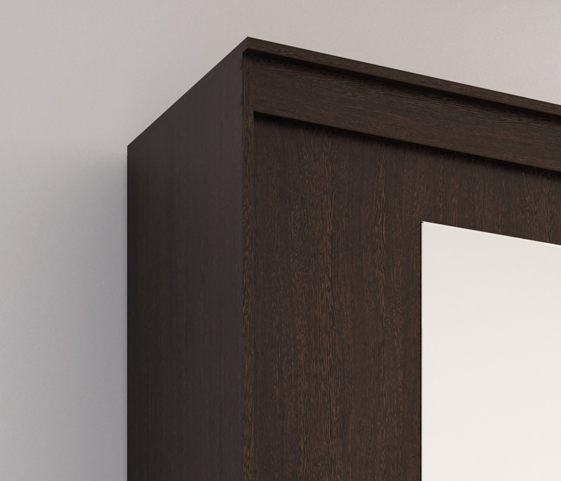 Шкафы-купе, ЛДСП Шкаф-купе НИКОЛЬ 2 Венге-Лиственница светлая