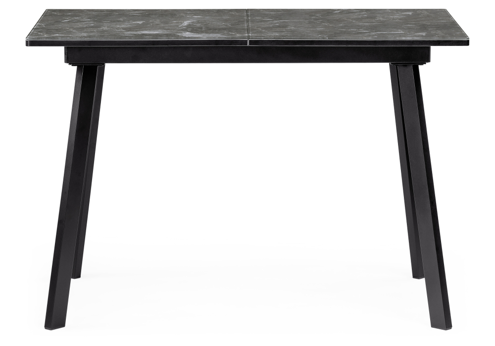 Обеденные столы, Стол стеклянный Агни 110 королевский мрамор/черный матовый 