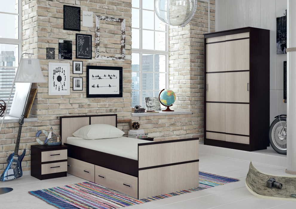 Кровати одноярусные, Кровать Сакура с проложками ДСП 90х200