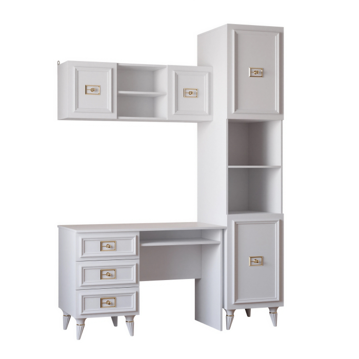 Настенные полки, Шкаф Валенсия навесной 110х35х40 см золото