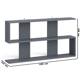 Стол Мори компьютерный МС-16 правое исполнение с полкой и шкаф-комодом с антресолью