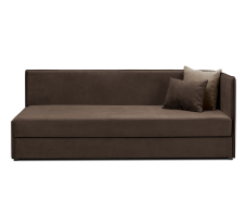 Мягкая кровать, Кровать тахта угловая Гамма с подъемным механизмом, микровелюр