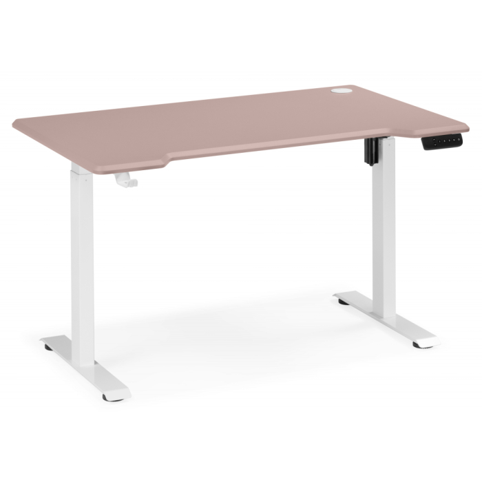 Прямые компьютерные столы, Компьютерный стол Маркос с механизмом подъема 120х75, белый