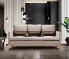 Диваны кровати со спальным местом, Диван кровать прямой Оливер,микровелюр