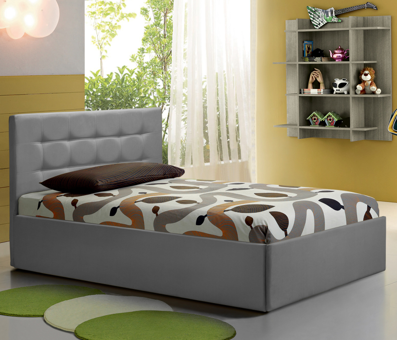 Мягкая кровать, Кровать тахта Слип 160 с подъемным механизмом, микровелюр