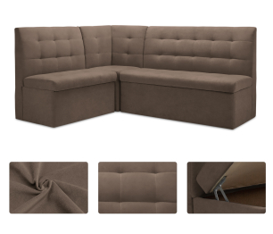 Диван кухонный угловой Омега, микровелюр