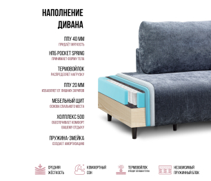 Диван кровать угловой Монреаль, шенилл