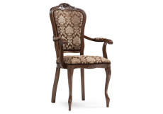 Стулья, Стул деревянный Руджеро патина золото  (с мягкими подлокотниками)