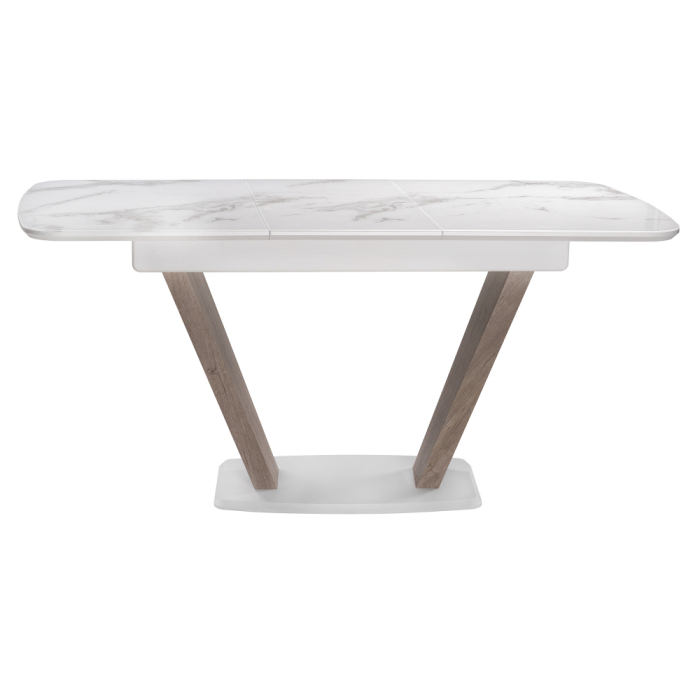 Обеденные столы, Стол Петир 120 дуб с пилением / белая шагрень