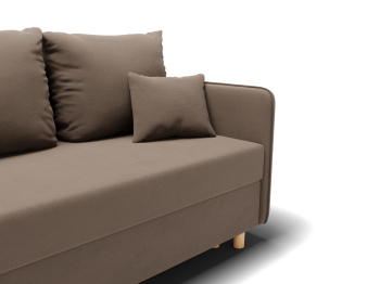 Прямой диван Санти,еврокнижка,велюр