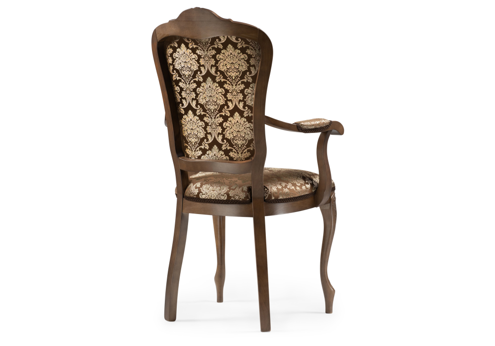 Стулья, Стул деревянный Руджеро патина золото  (с мягкими подлокотниками)