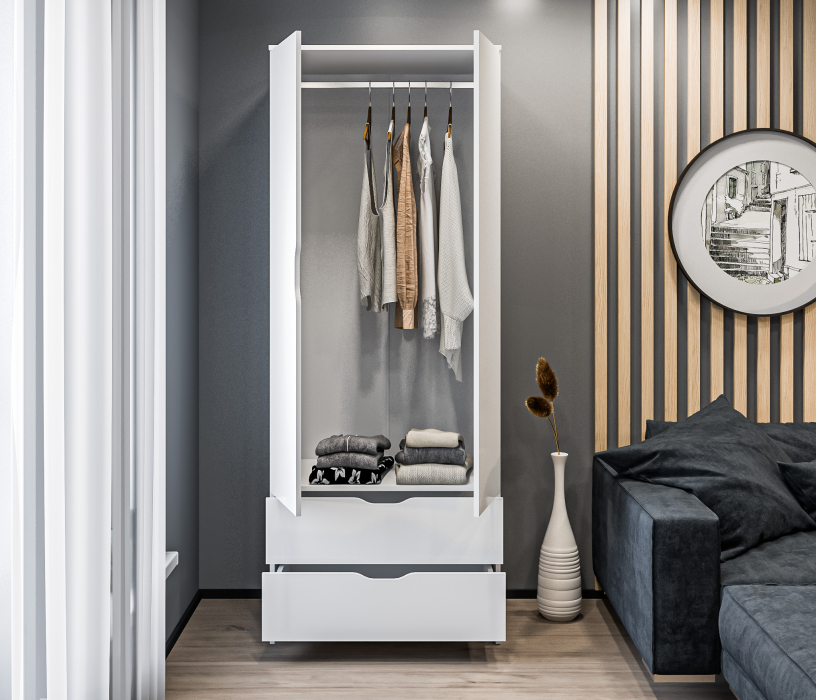 Шкафы распашные, Шкаф с ящиками Бруклин СБ-3345