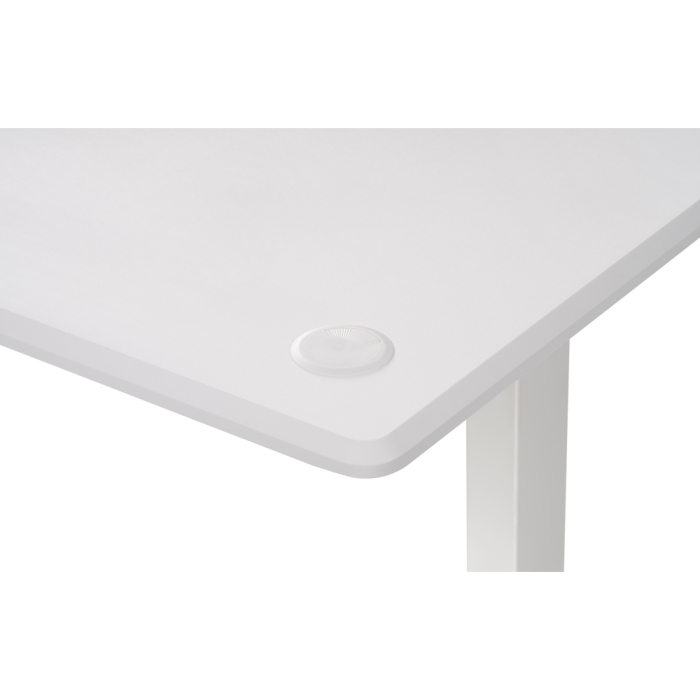 Прямые компьютерные столы, Компьютерный стол Маркос с механизмом подъема 120х75х75, белый