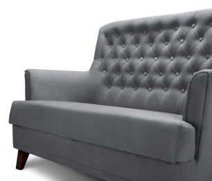 Диван прямой нераскладной Каприз, микровелюр