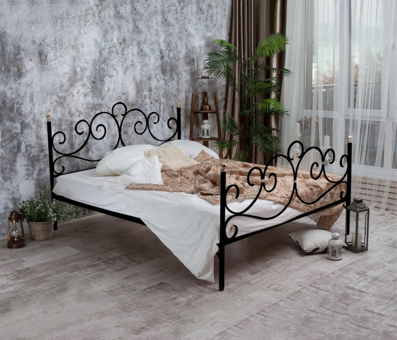 Кованые кровати, Кованая кровать Флоренция 1.8 с двумя спинками