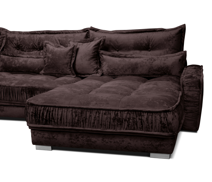 Диваны угловые в гостиную, Диван мягкий угловой Бруно, велюр