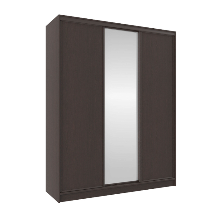 Шкафы-купе, Шкаф-купе 3-дв  Домашний 1800 зеркало/лдсп  (в2295*ш1800*г595)