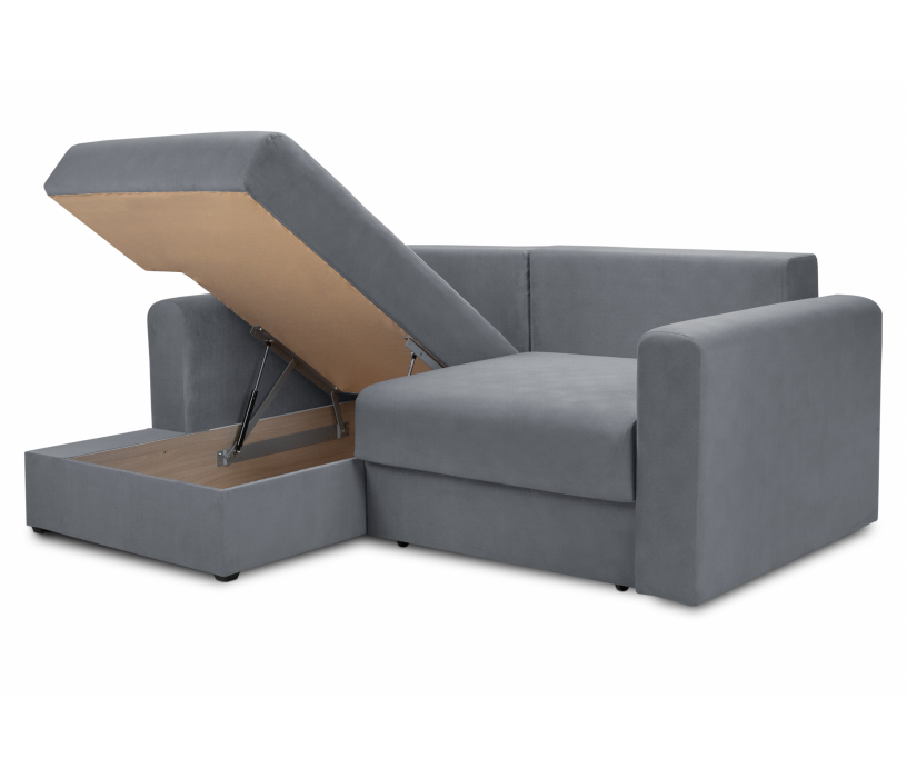 Диваны угловые в гостиную, Диван угловой еврокнижка со спальным местом Мэдисон, микровелюр