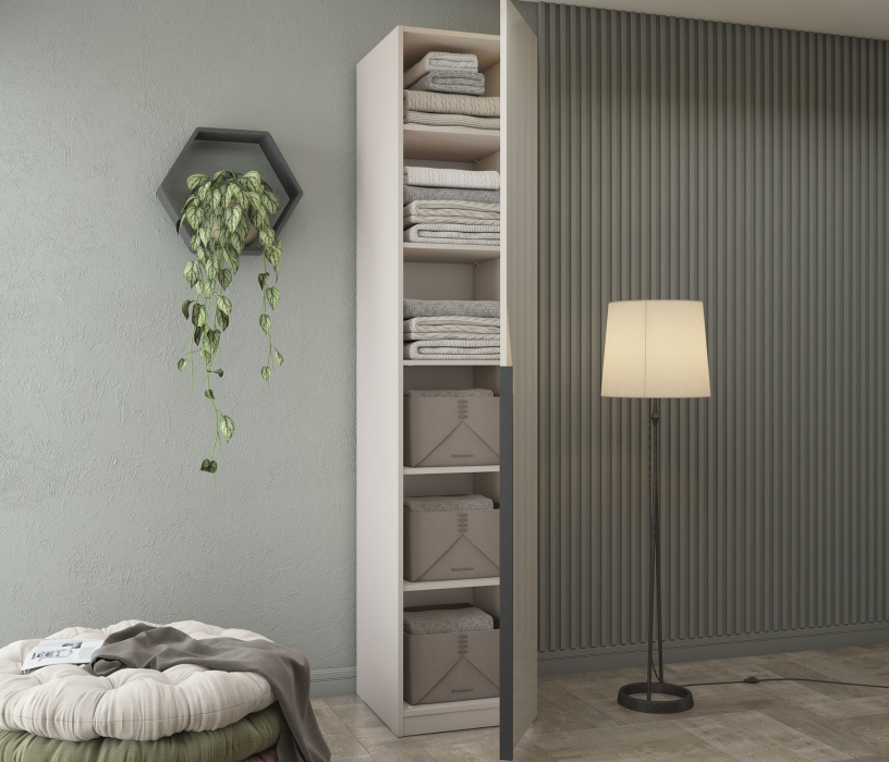 Шкафы одностворчатые, Шкаф 1-дверный с полками, 45 см Люкс