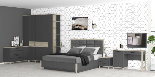 Модульная система AURELIO (модуль 306) Кровать Люкс 1800 с п/м