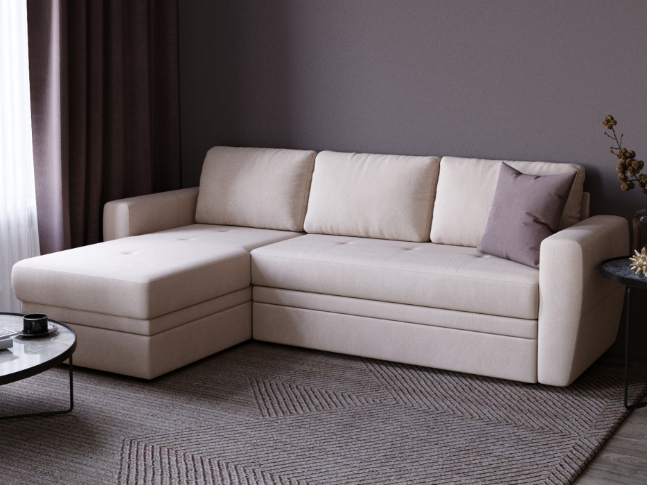 Диваны угловые в гостиную, Угловой диван-кровать Лакки