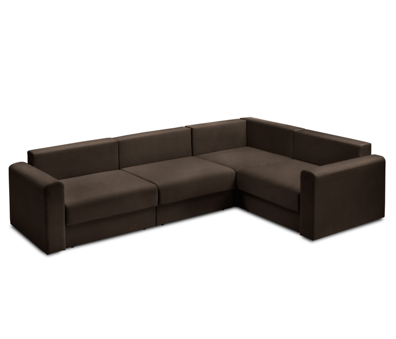 Диваны угловые в гостиную, Диван угловой Мэдисон Лонг со спальным местом, микровелюр