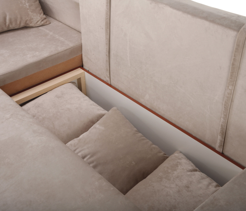 Диваны угловые в гостиную, Угловой диван Марго 1 левый, велюр