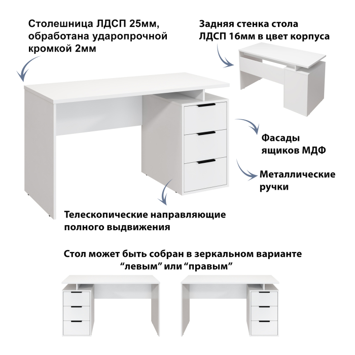 Прямые, Стол письменный С-407