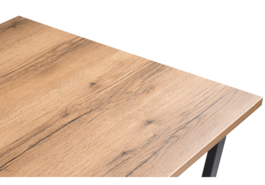 Стол деревянный Лота Лофт 140 25 мм (матовый черный)