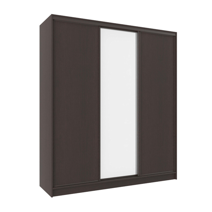 Шкафы-купе, Шкаф-купе 3-дв  Домашний 2000 зеркало/лдсп  (в2295*ш2000*г595)