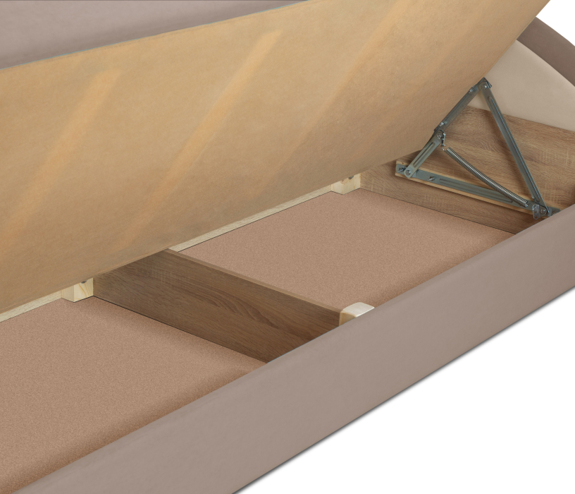 Мягкая кровать, Кровать тахта угловая Дельта с подъемным механизмом, велюр