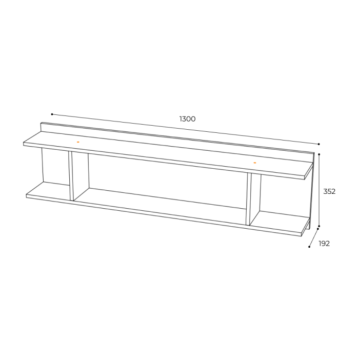 Настенные полки, Полка навесная Мрия